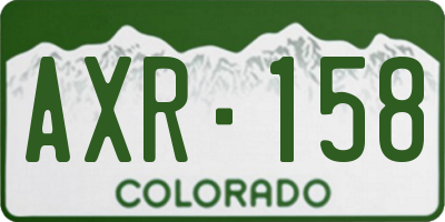 CO license plate AXR158
