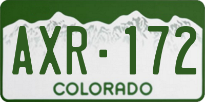 CO license plate AXR172