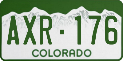 CO license plate AXR176
