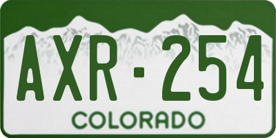 CO license plate AXR254