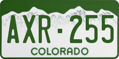 CO license plate AXR255