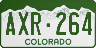 CO license plate AXR264