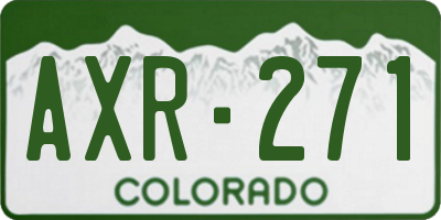 CO license plate AXR271