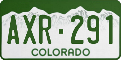 CO license plate AXR291