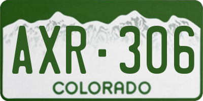 CO license plate AXR306
