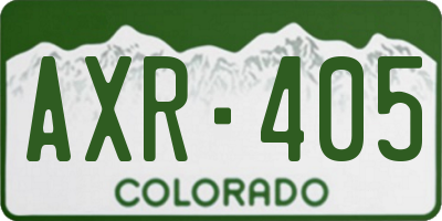 CO license plate AXR405