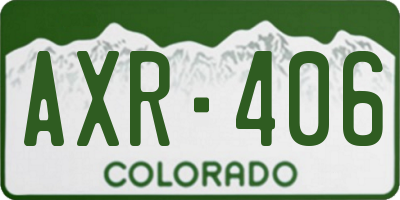 CO license plate AXR406