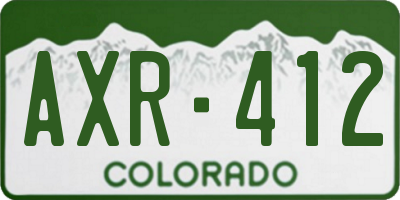 CO license plate AXR412