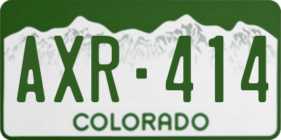 CO license plate AXR414