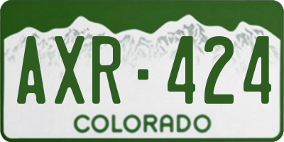 CO license plate AXR424