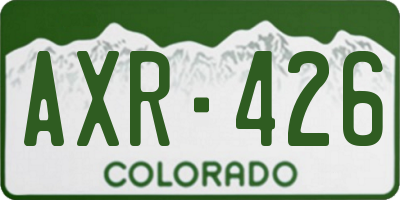 CO license plate AXR426