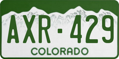 CO license plate AXR429