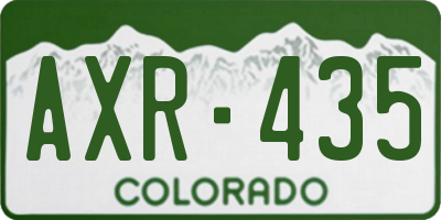CO license plate AXR435