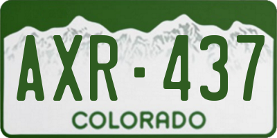 CO license plate AXR437