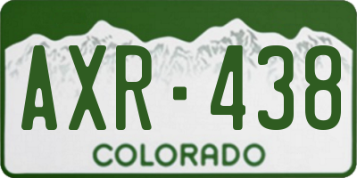 CO license plate AXR438