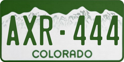 CO license plate AXR444
