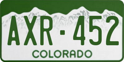 CO license plate AXR452