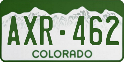 CO license plate AXR462
