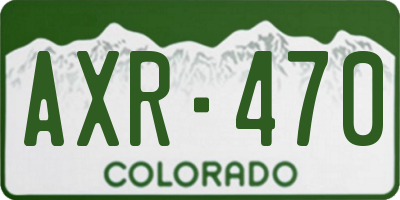 CO license plate AXR470