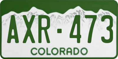 CO license plate AXR473