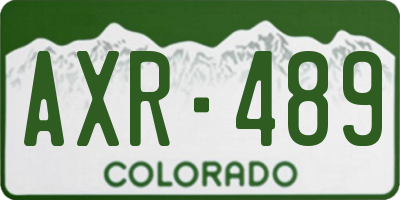 CO license plate AXR489