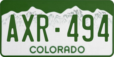 CO license plate AXR494