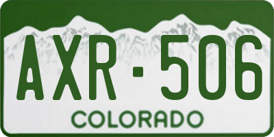 CO license plate AXR506