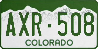 CO license plate AXR508