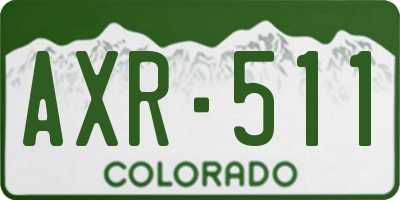 CO license plate AXR511