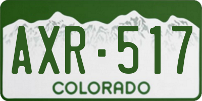 CO license plate AXR517