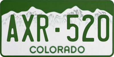 CO license plate AXR520