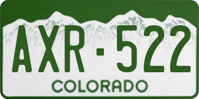 CO license plate AXR522