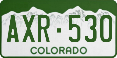 CO license plate AXR530