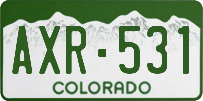 CO license plate AXR531