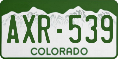 CO license plate AXR539