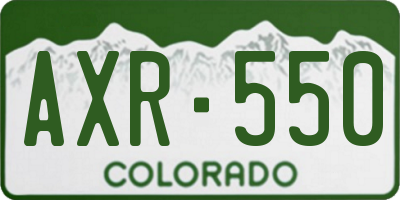 CO license plate AXR550