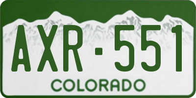 CO license plate AXR551