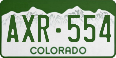 CO license plate AXR554