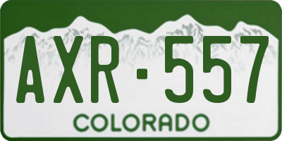 CO license plate AXR557