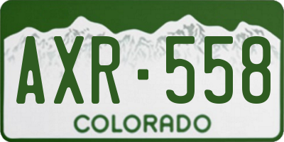 CO license plate AXR558
