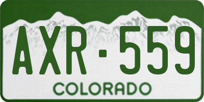 CO license plate AXR559