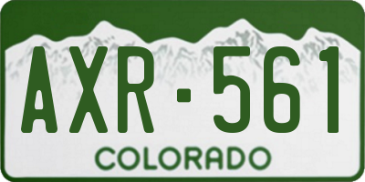 CO license plate AXR561