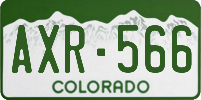 CO license plate AXR566