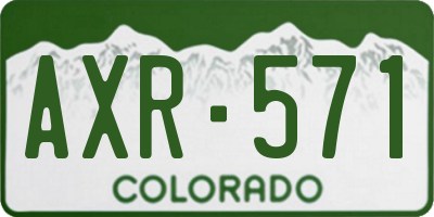 CO license plate AXR571