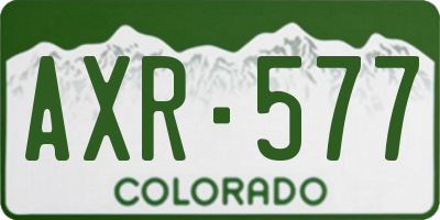 CO license plate AXR577