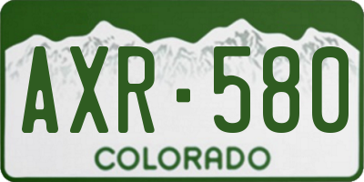 CO license plate AXR580