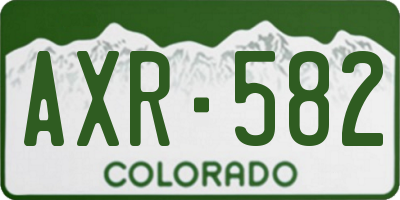 CO license plate AXR582