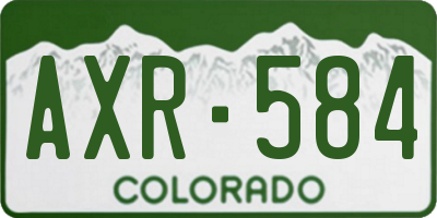 CO license plate AXR584