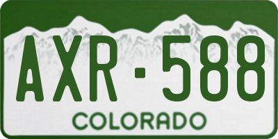 CO license plate AXR588