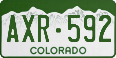 CO license plate AXR592